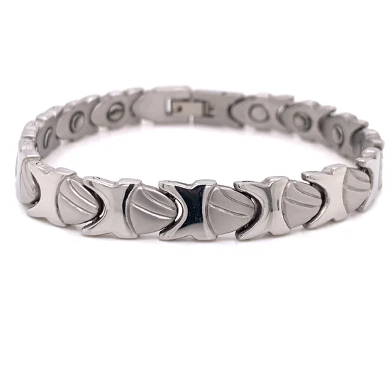 Ladies bracelets for wedding guests -Stainless Steel Magnetic Bracelet / MBL018