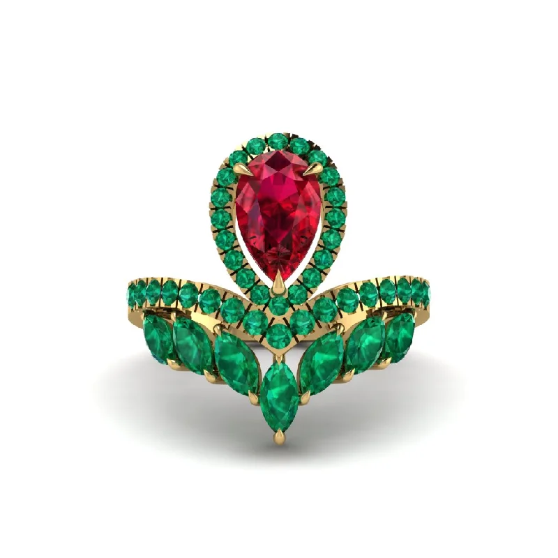 engagement-custom-emerald-ring-Ruby Crown Radiance Engagement Ring - Aviana No. 25