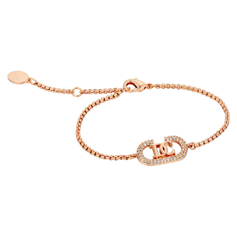 Ladies bracelets with flame charms -Women Voga Rose Gold Bracelet