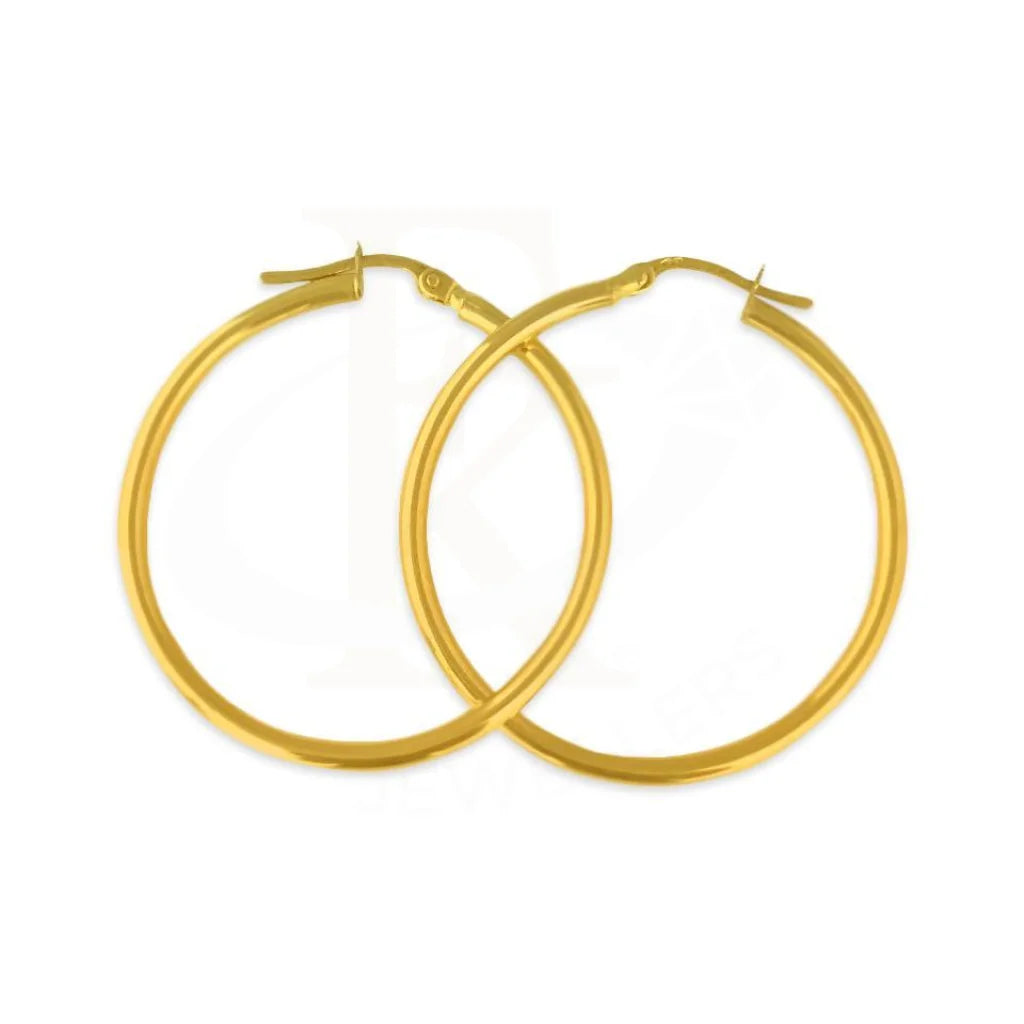 ladies-modern-silver-earrings-Gold Hoop Earrings 18KT - FKJERN1568