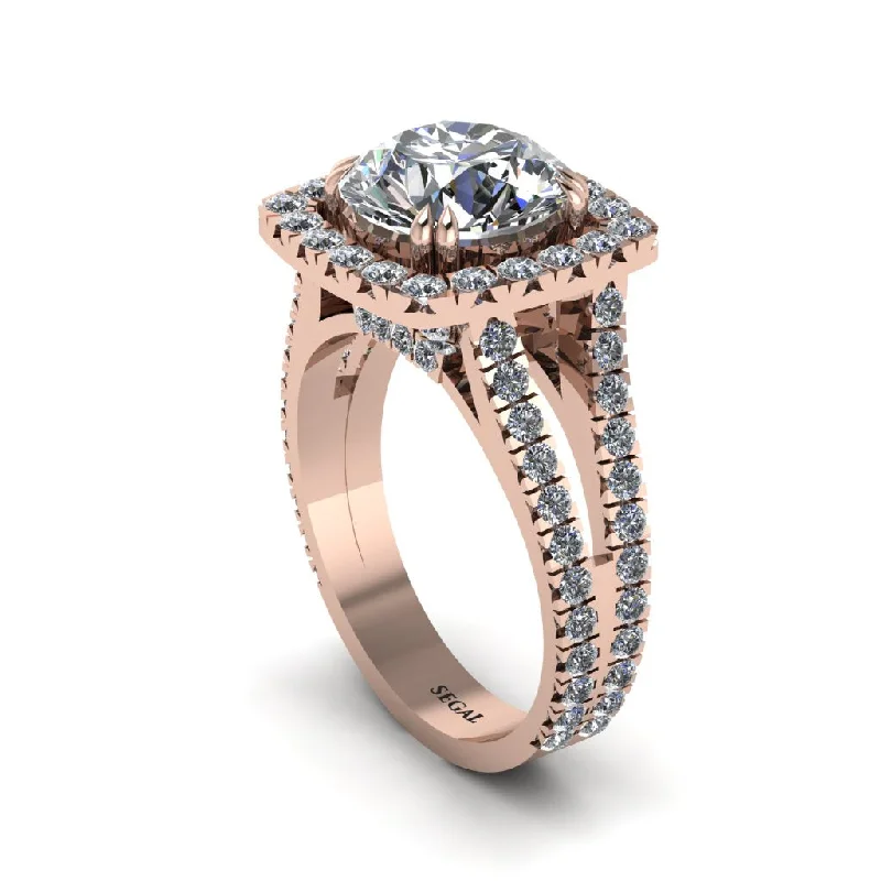 engagement-marquise-cut-rose-gold-ring-Diamond Pave Split Shank Engagement Ring - Averie No. 2