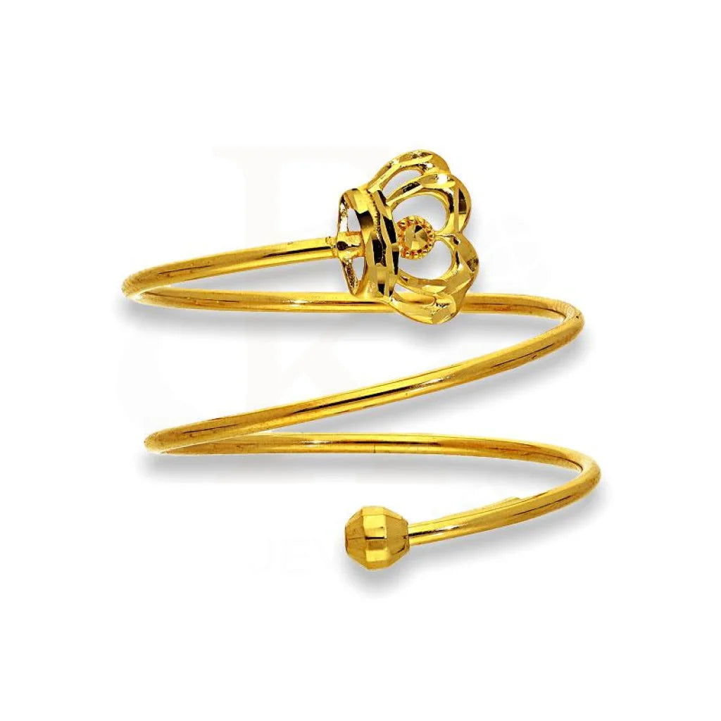 ladies-promise-rings-Gold Spiral Ring with Crown in 18KT - FKJRN18K2176