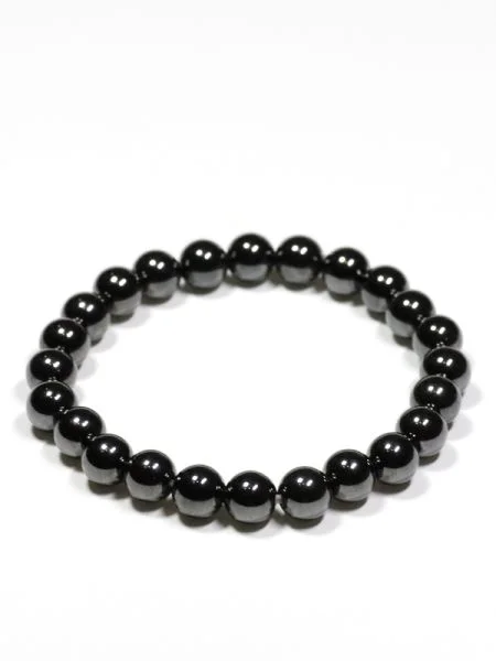 Ladies bracelets dainty cuffs -8mm Hematite Beads Bracelet