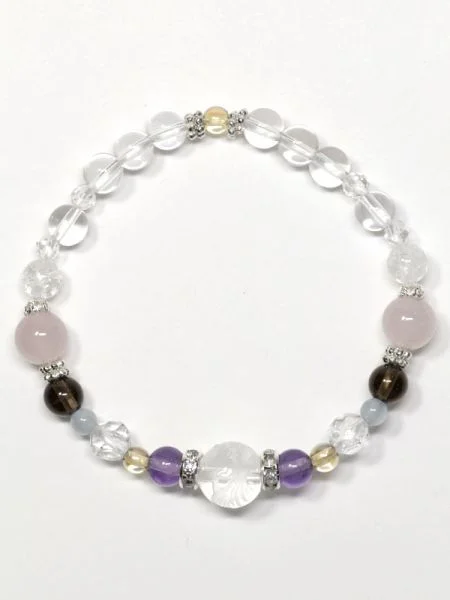 Ladies bracelets modern strands -SHOUKA - Rose Quartz Bracelet