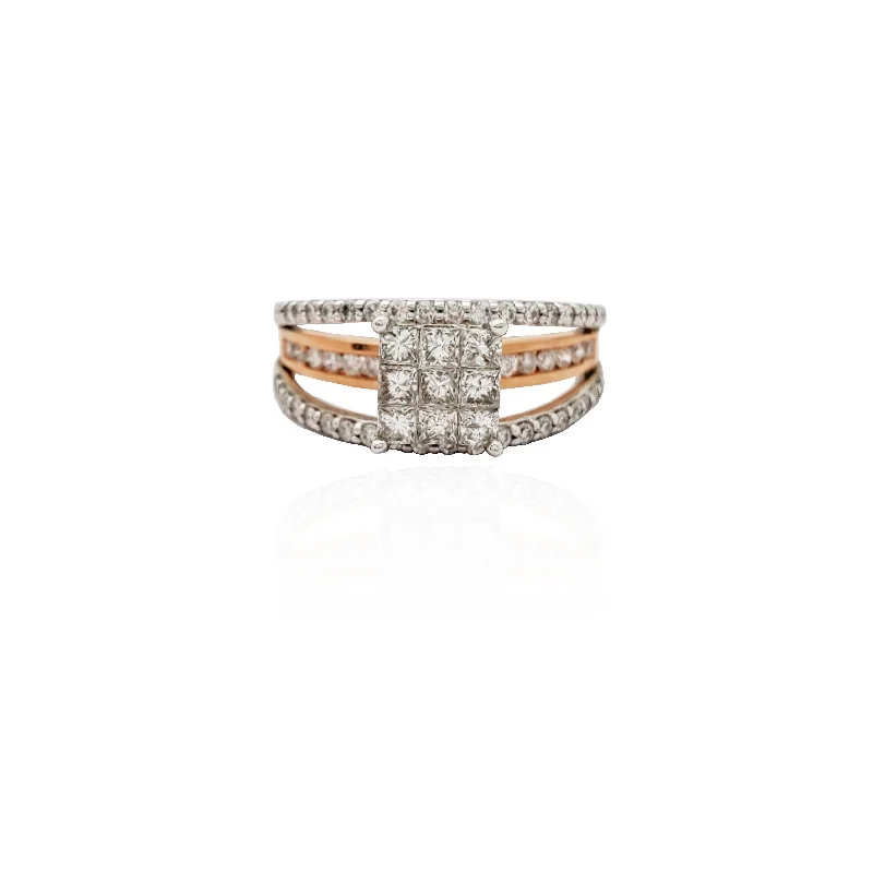 engagement-gold-eternity-ring-Two-Tone Diamond Engagement Ring (14K).