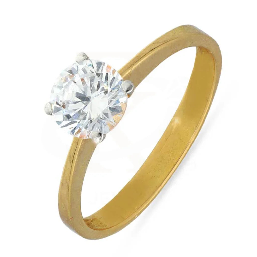 ladies-marquise-cut-rose-gold-rings-Gold Solitaire Ring 18KT - FKJRN18K3112