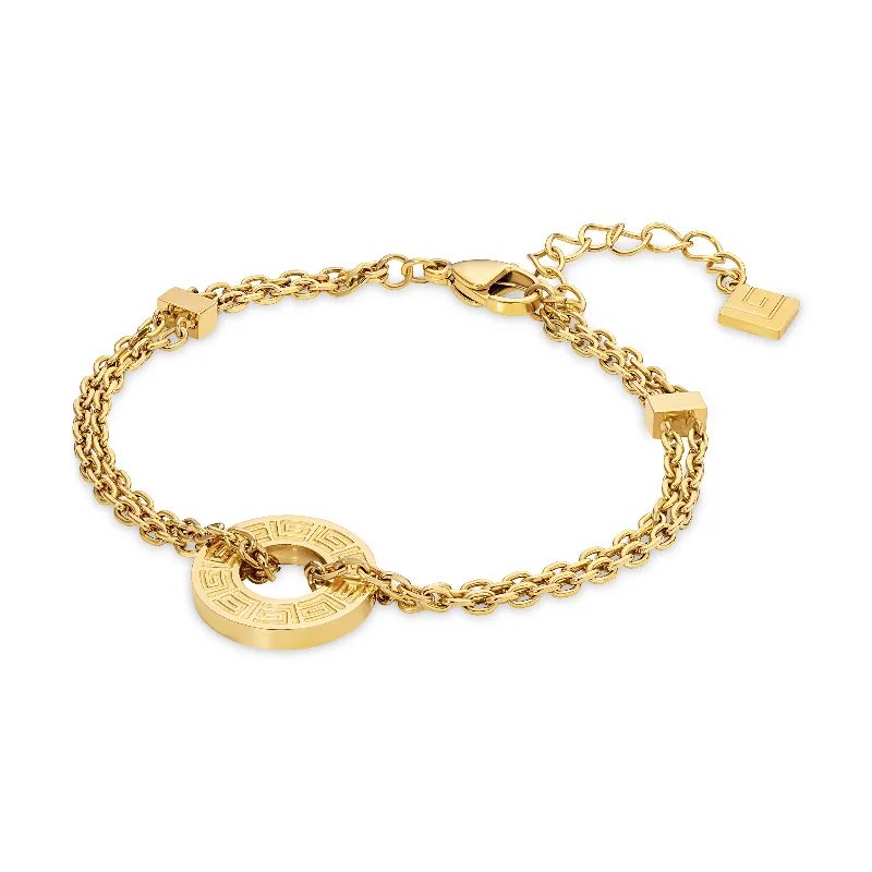 Ladies bracelets designer labels -Women Victoria Yellow Gold Plated Bracelet