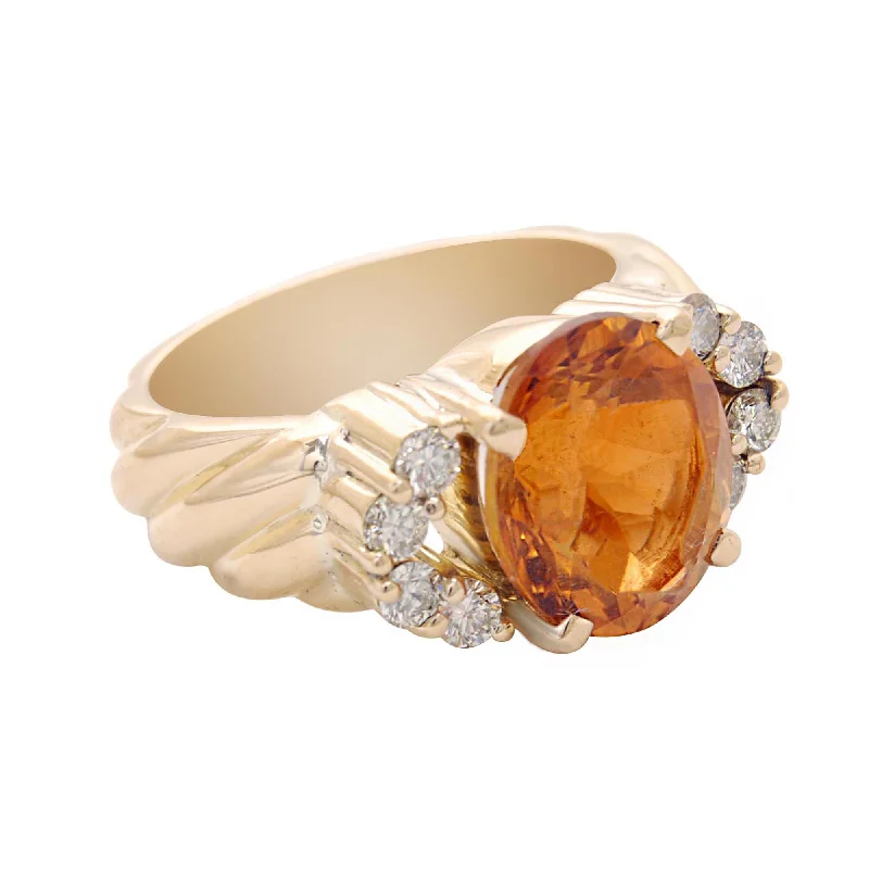 ladies-white-gold-custom-rings-Ring-Citrine and Diamond  (1796H)