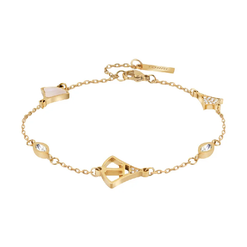 Ladies bracelets dainty cuffs -Women Gold Bracelet