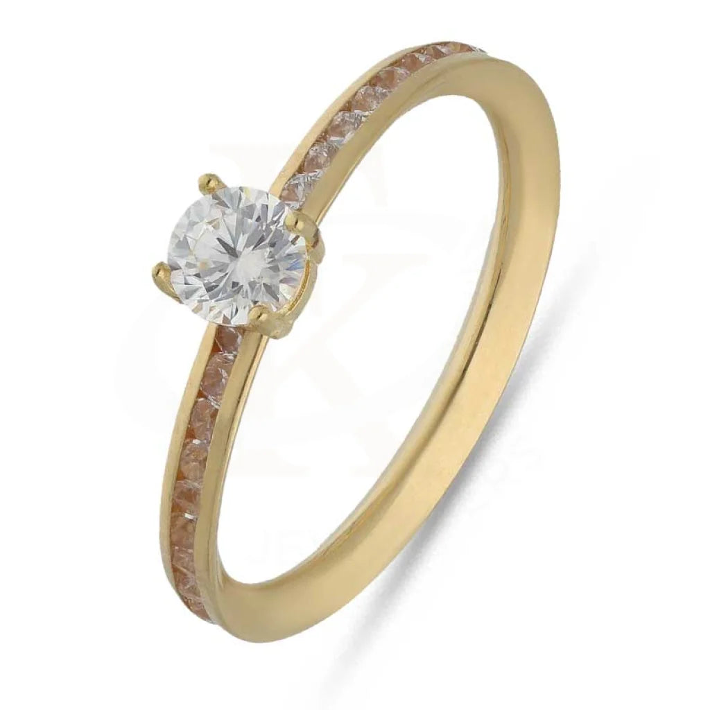 ladies-ruby-promise-rings-Gold Solitaire Ring 18KT - FKJRN18K3796