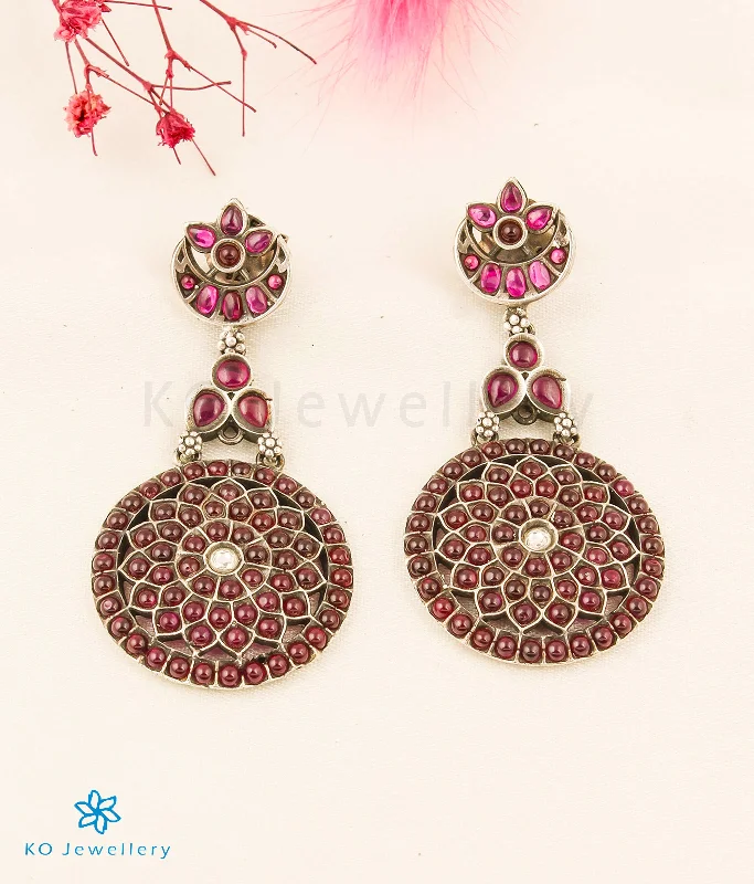 ladies-trendy-crystal-earrings-The Sparsh Silver Earrings