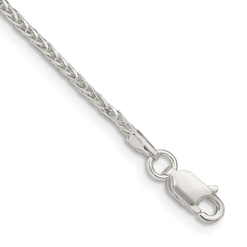 Ladies bracelets for legal pros -Sterling Silver 1.45mm Diamond-cut Round Spiga Chain Bracelet