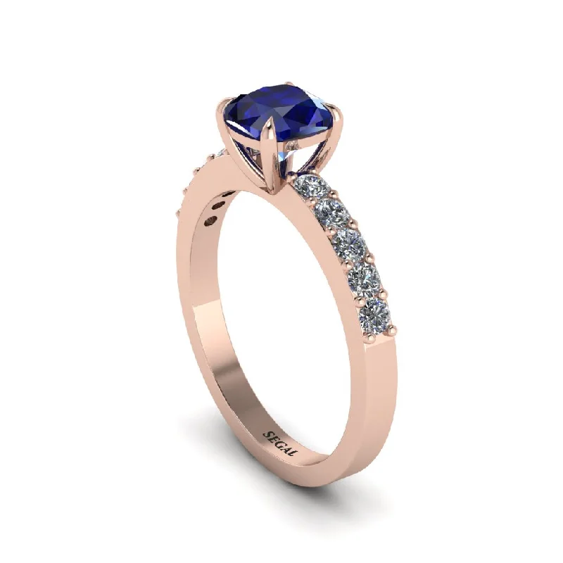 engagement-emerald-three-stone-ring-Cushion-Cut Sapphire Classic Elegance Engagement Ring - Demi No. 14