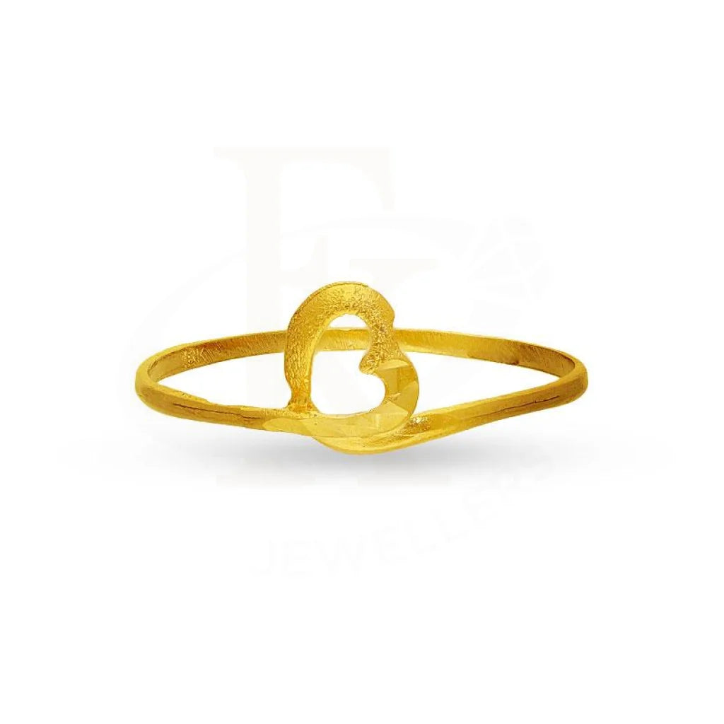 ladies-unique-rings-Gold Twisted Heart Ring 18KT - FKJRN18K2236