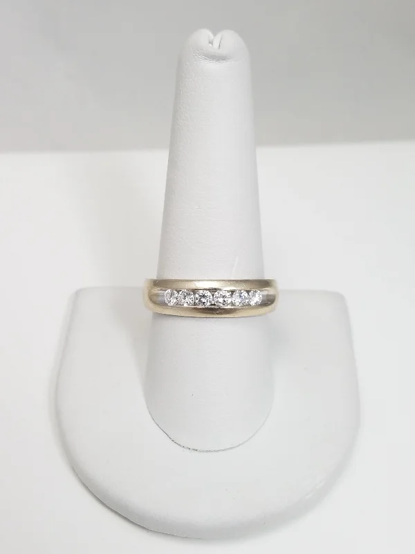 ladies-eternity-rings-Classic 14k White Gold Natural Diamond Anniversary Ring Band