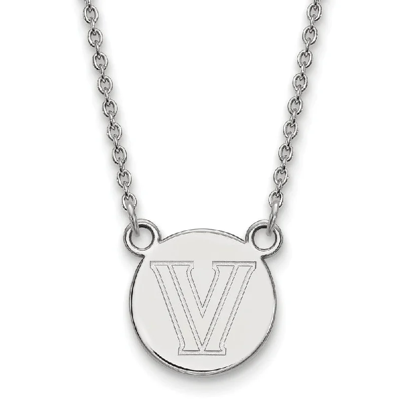 Ladies necklaces detailed craftsmanship -Sterling Silver Villanova U Small Disc Necklace