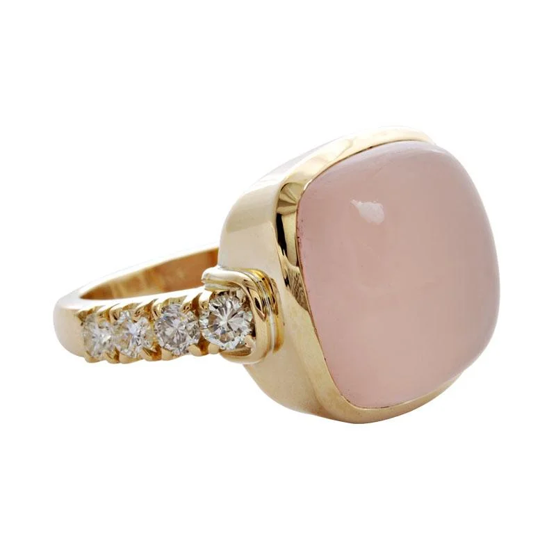 ladies-wedding-rose-gold-rings-Ring-Chalcedony and Diamond  (1544K)