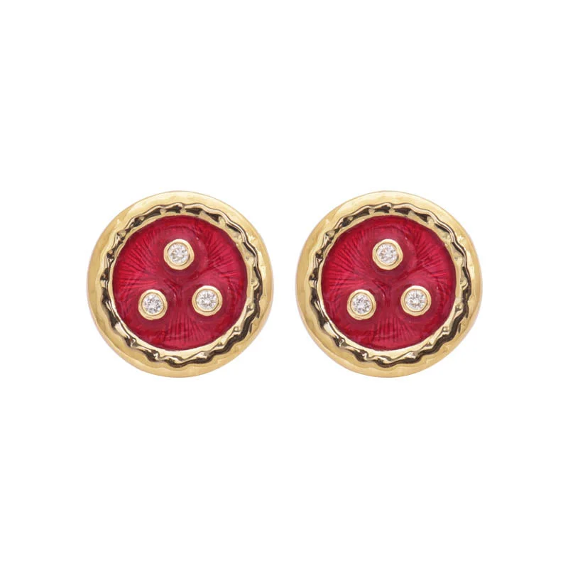 ladies-artisan-rose-gold-earrings-EARRINGS- DIAMOND (ENAMEL) IN SILVER AND GOLD