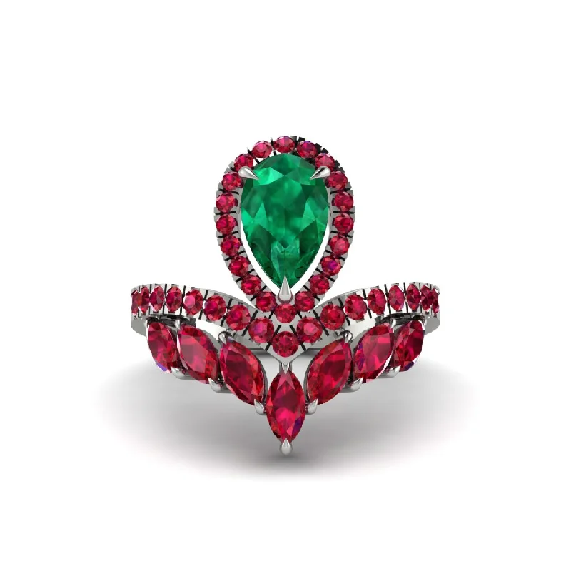 engagement-radiant-cut-diamond-ring-Emerald Crown Radiance Engagement Ring - Aviana No. 51