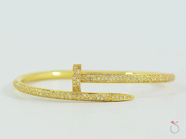 Ladies bracelets with hoot charms -CARTIER JUSTE UN CLOU DIAMOND BRACELET, 2.26 CT.