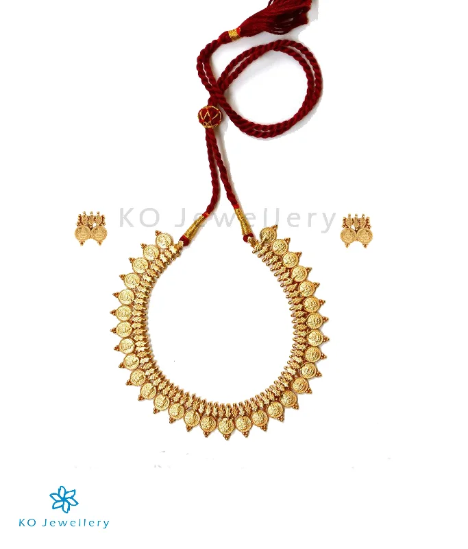 ladies-gift-rose-gold-earrings-The Kamakshi Kasina-Hara Necklace & Earrings