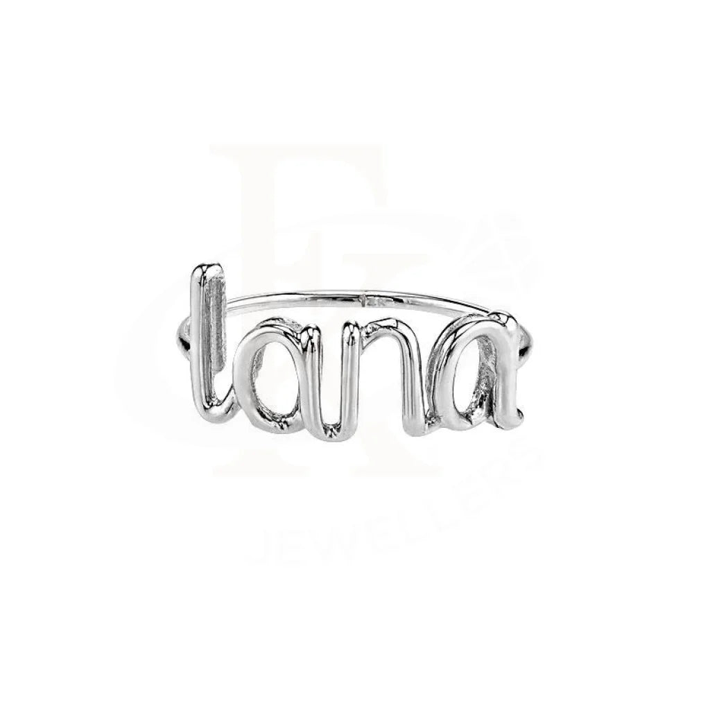 ladies-bridal-white-gold-rings-Silver 925 Name Ring - FKJRN2059