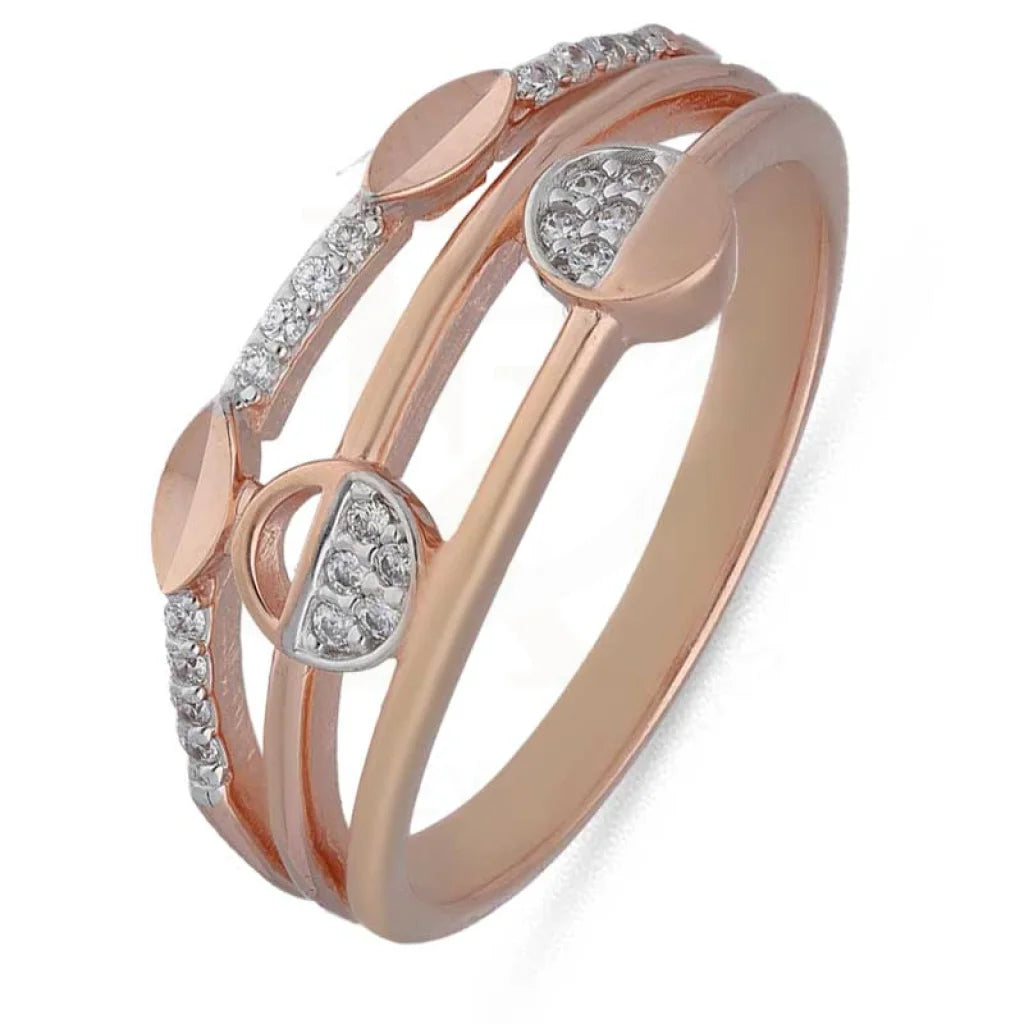 ladies-solitaire-pearl-rings-Sterling Silver 925 Rose Gold Plated Ring - FKJRNSL3539