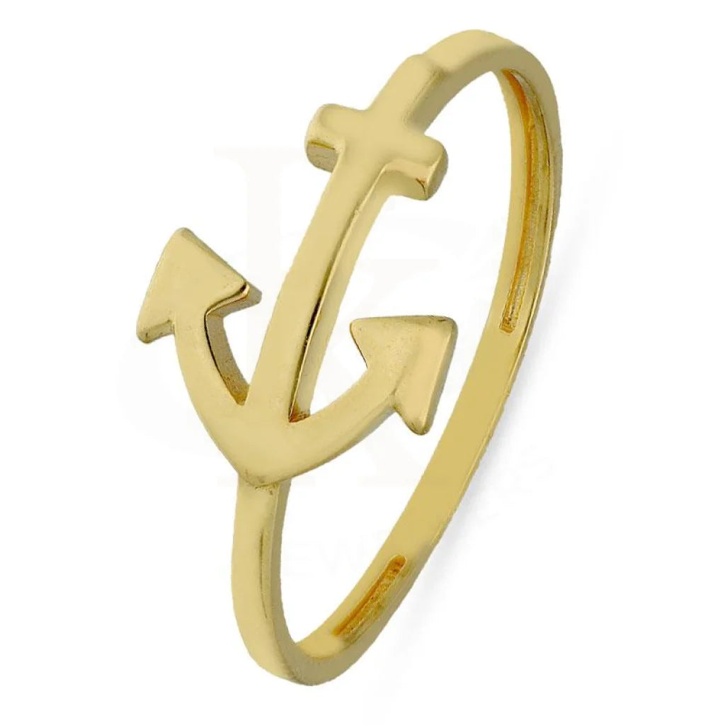 ladies-classic-rose-gold-rings-Gold Anchor Ring 18KT - FKJRN18K3243