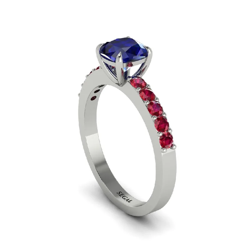 engagement-marquise-cut-rose-gold-ring-Cushion-Cut Sapphire Classic Elegance Engagement Ring - Demi No. 60