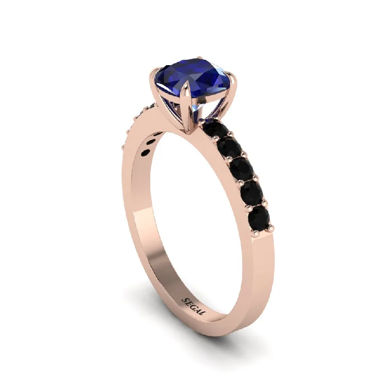 engagement-radiant-cut-sapphire-ring-Cushion-Cut Sapphire Classic Elegance Engagement Ring - Demi No. 44