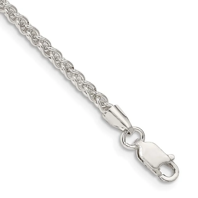 Ladies bracelets heritage design -Sterling Silver 2.5mm Round Spiga Chain Bracelet