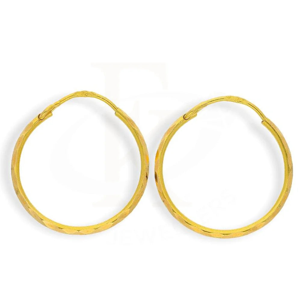 ladies-moon-chandelier-earrings-Gold Hoop Earrings 18KT - FKJERN1413