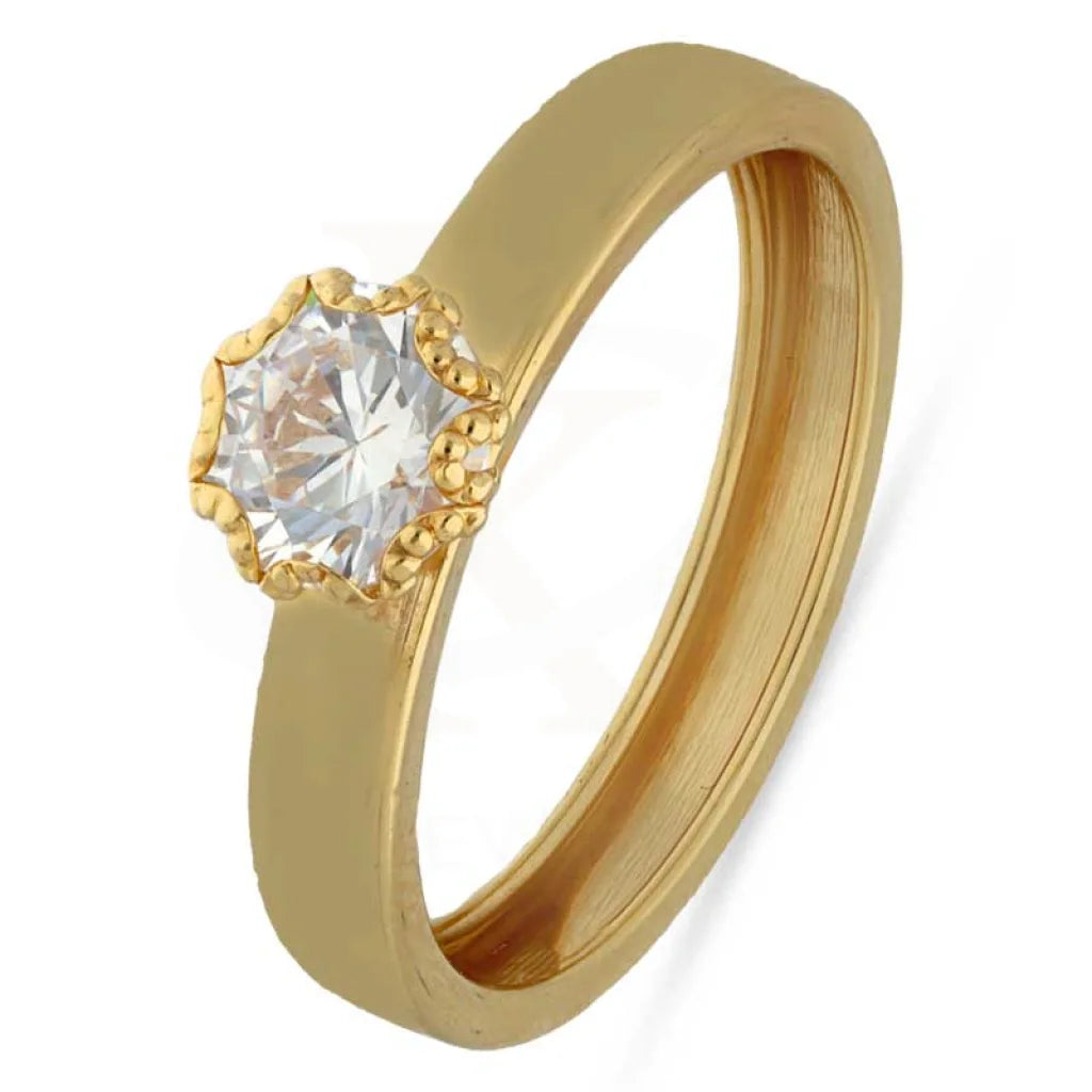 ladies-ruby-solitaire-rings-Gold Solitaire Ring 18KT - FKJRN18K3256