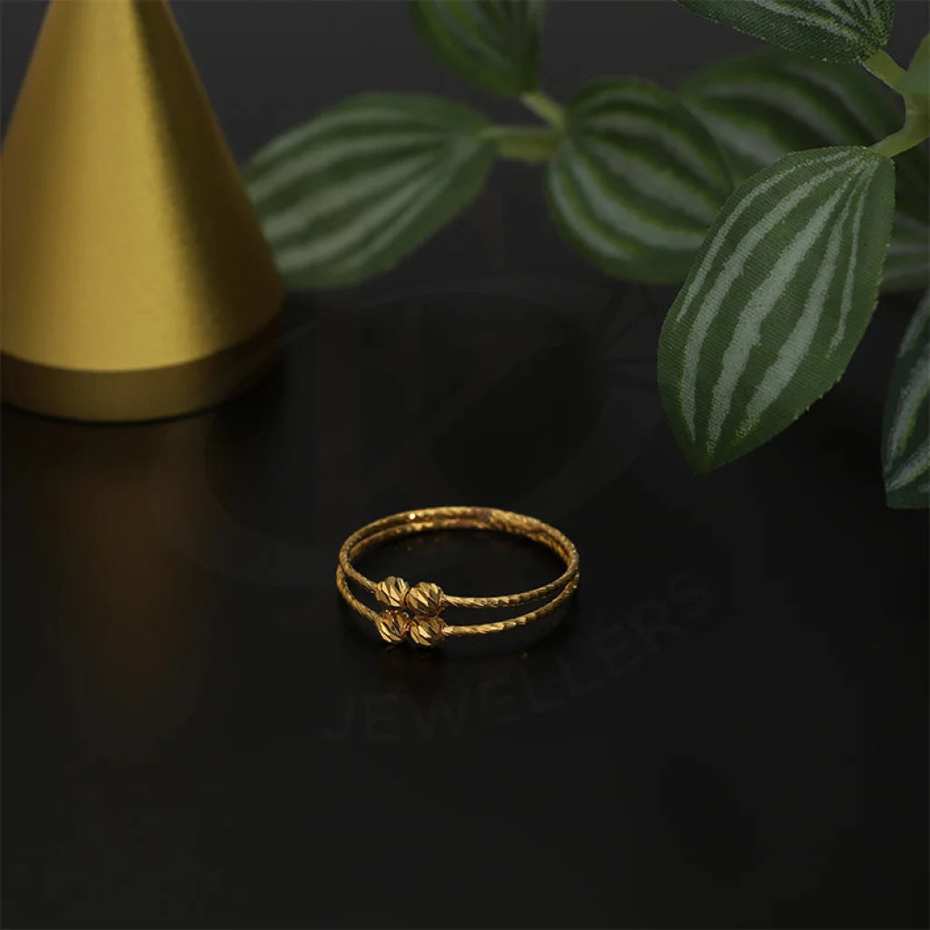 ladies-promise-gold-rings-Gold Balls Ring 21KT - FKJRN21KM5156