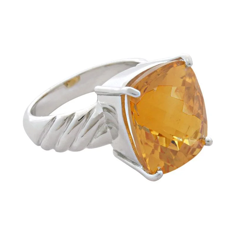 ladies-princess-cut-pearl-rings-Ring-Citrine  (4CS)