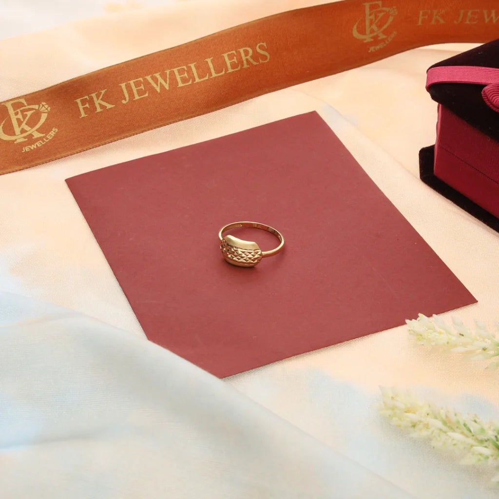 ladies-gold-promise-rings-Classic Gold Ring 18KT - FKJRN18K7335