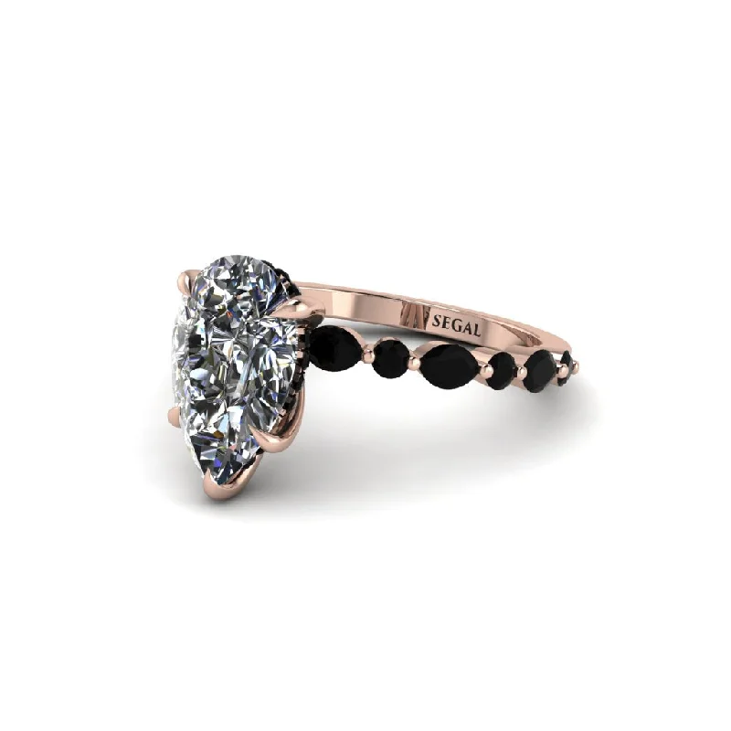 engagement-wedding-rose-gold-ring-Pear-Cut Diamond Halo Engagement Ring - Nylah No. 32