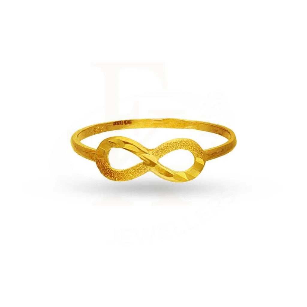 ladies-modern-rings-Gold Infinity Shaped Ring 18KT - FKJRN18K2253