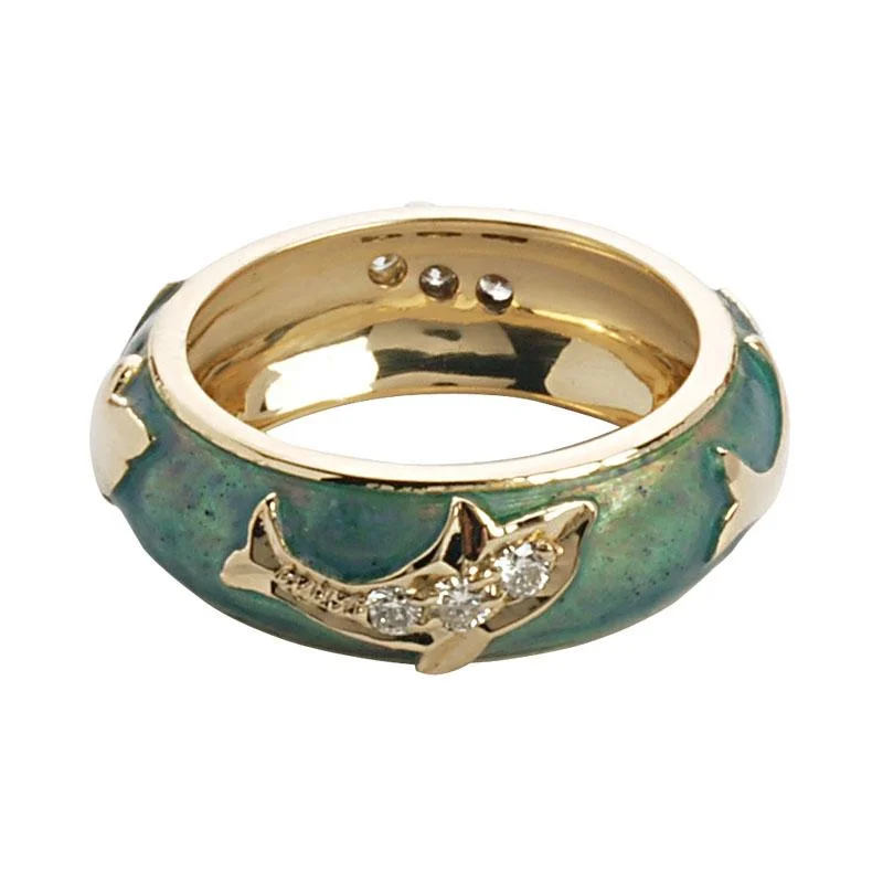 ladies-custom-rose-gold-rings-Ring-Diamond (Enamel)  (1390M)