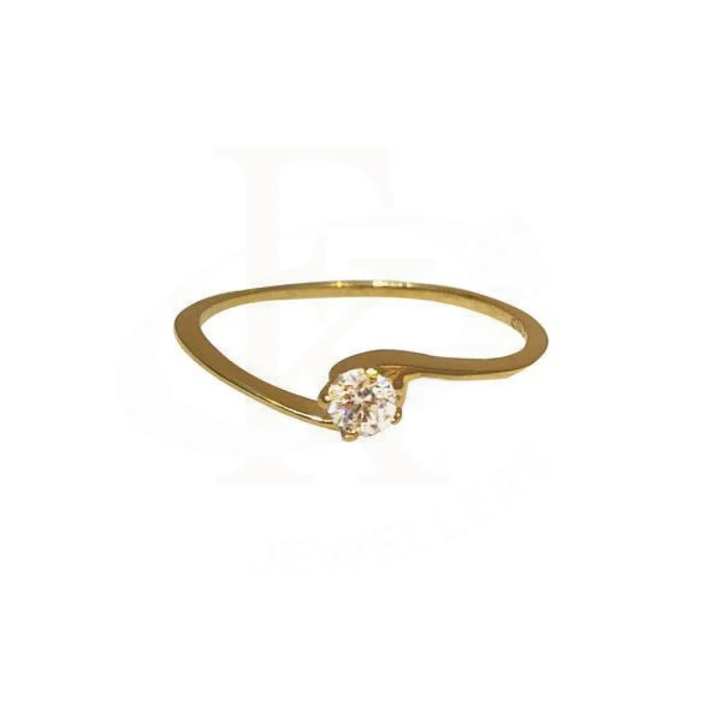 ladies-gold-eternity-rings-Gold Solitaire Ring 18KT - FKJRN1296