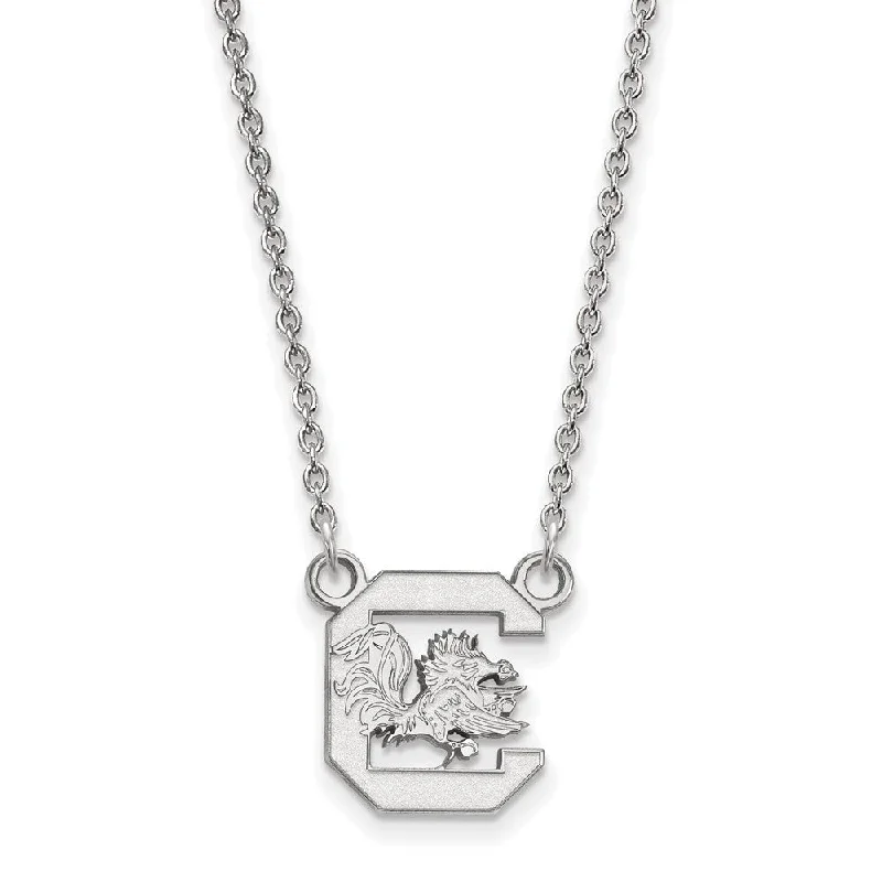 Ladies necklaces for nomads -Sterling Silver South Carolina Small Pendant Necklace