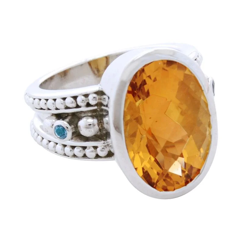 ladies-initial-rose-gold-rings-Ring-Citrine and Aquamarine  (6DS)