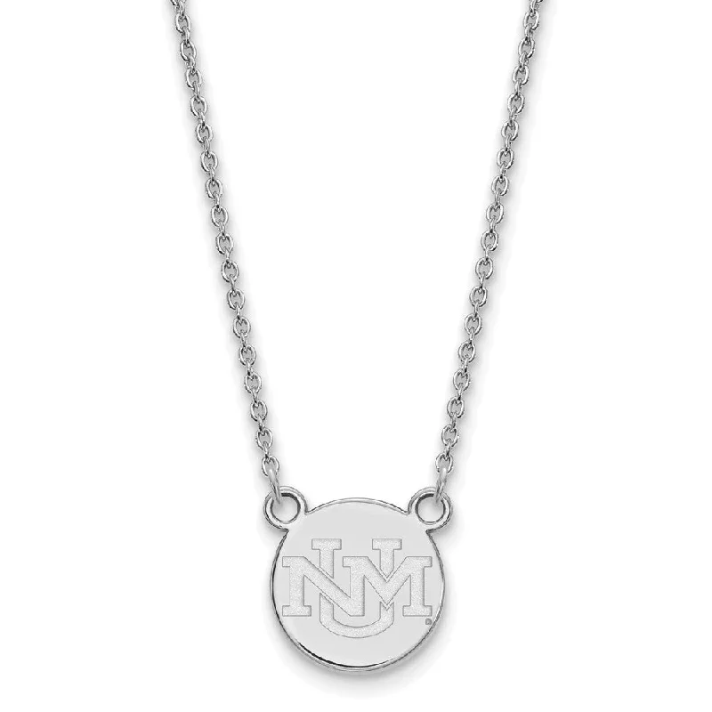 Ladies necklaces artistic chains -Sterling Silver U of New Mexico Small Pendant Necklace