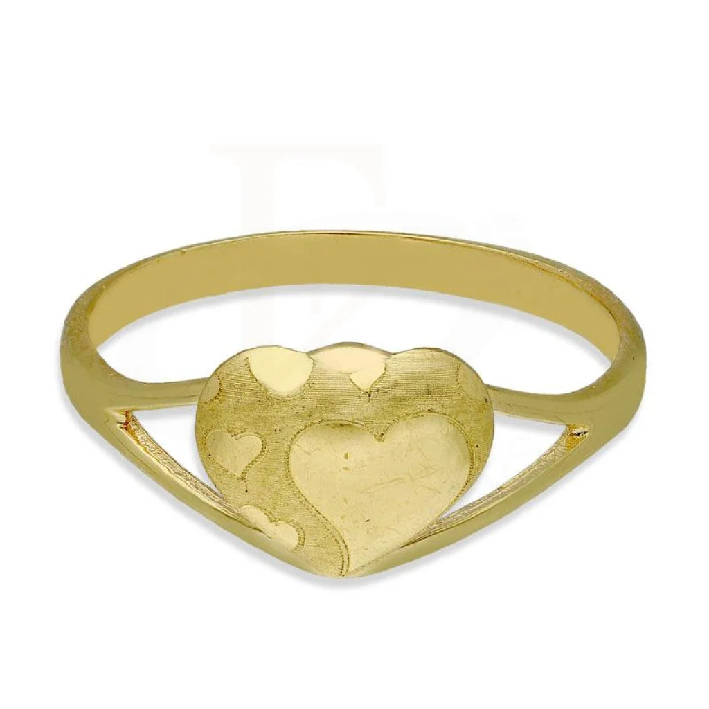 ladies-vintage-platinum-rings-Gold Heart Shaped Ring 18KT - FKJRN18K3247