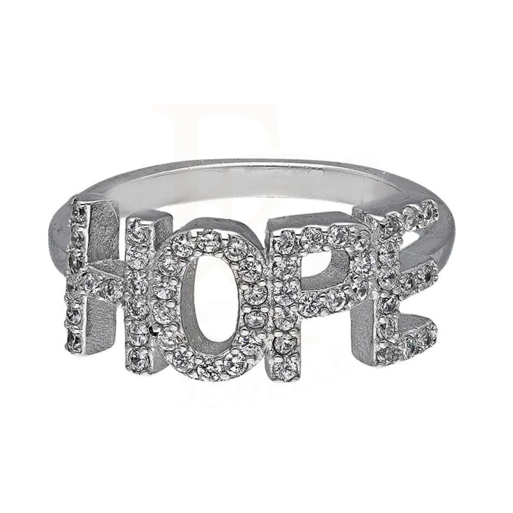 ladies-unique-silver-rings-Sterling Silver 925 Hope Ring - FKJRNSL3499