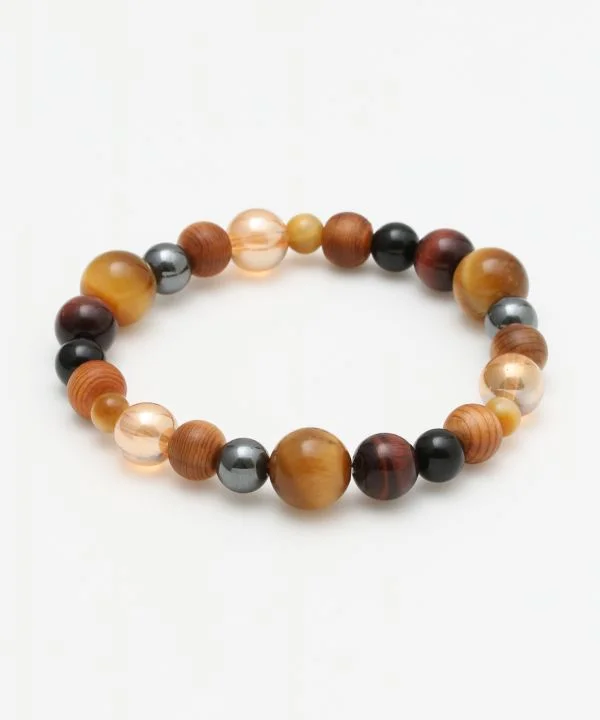 Ladies bracelets graceful bands -威風堂々 - Golden Tiger Eye Bracelet